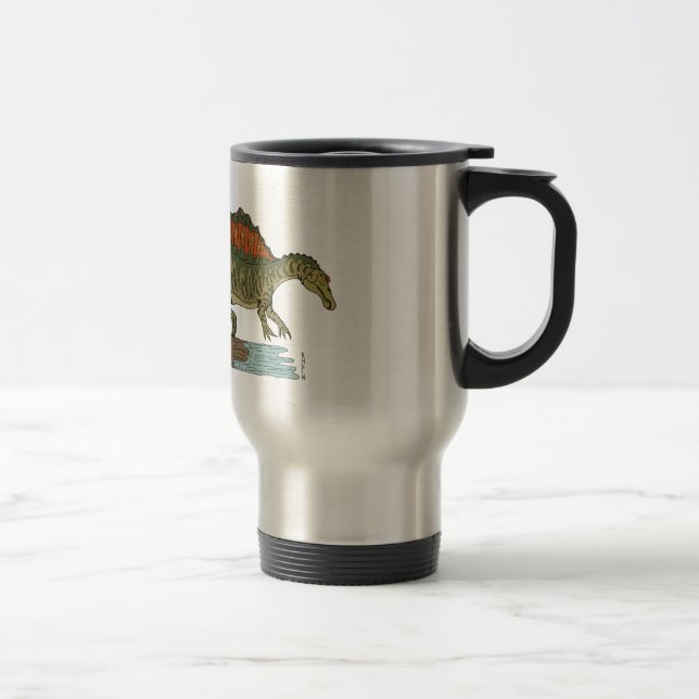 Taza De Viaje Espinosaurio de Dinosaurio Cretácico (Derecha)