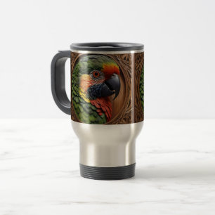 Taza De Viaje Espíritu Australiano: Un Lorikeet Encaramado En Ma
