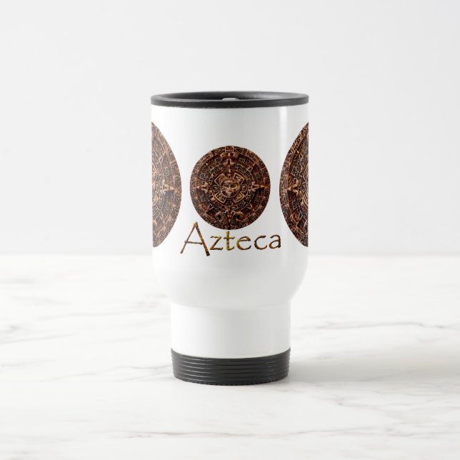 Taza De Viaje Espíritu de México y Perú, diseño maya incaico (Centro)