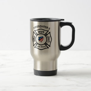 Taza De Viaje Esposas los E.E.U.U. del bombero