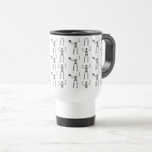 Taza De Viaje Esqueletos De Halloween, Truco O Tratamiento, Boo