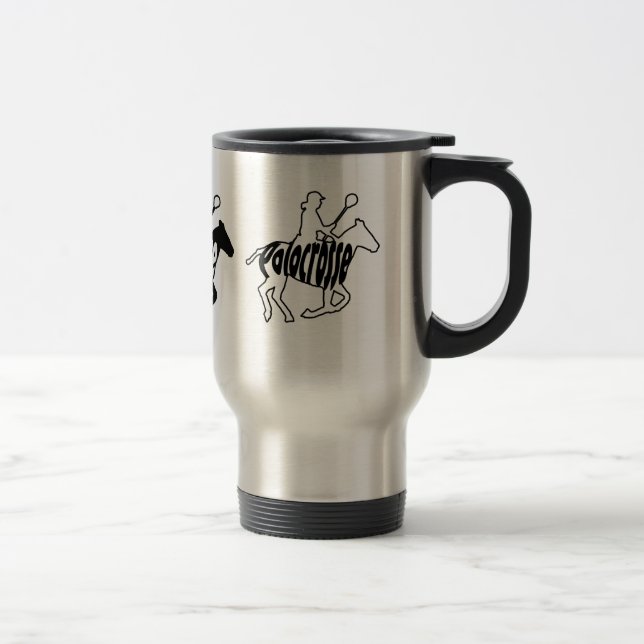 Taza De Viaje Esquema de Polocrosse - del jugador de Polocrosse (Derecha)