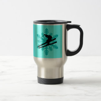 Taza De Viaje esquí del copo de nieve