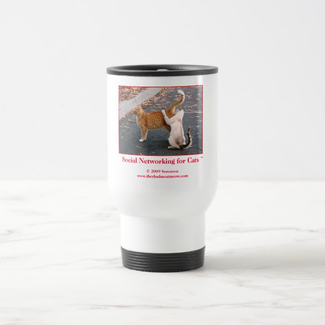 Taza De Viaje Establecimiento de una red social para los gatos (Centro)