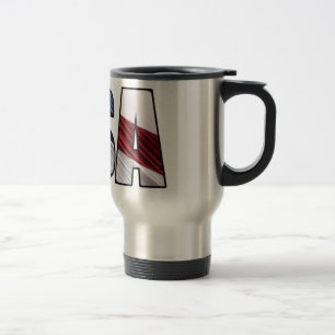 Taza De Viaje Estados Unidos: Bandera Patriótica Americana Roja 