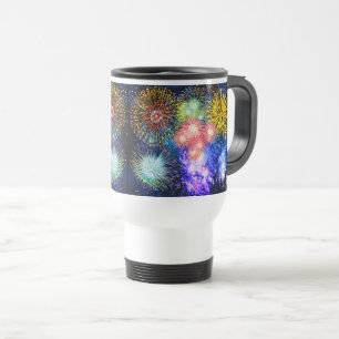 Taza De Viaje Estallidos de Fuegos Artificiales