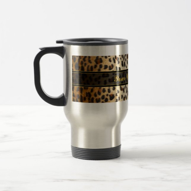Taza De Viaje Estampado de animales del leopardo del guepardo (Izquierda)