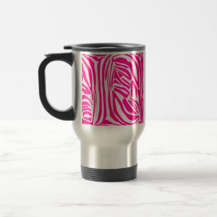 Taza De Viaje Estampado de cebra rosa