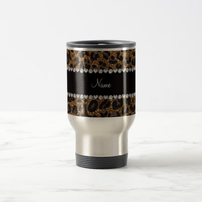 Taza De Viaje Estampado leopardo conocido de encargo del (Centro)