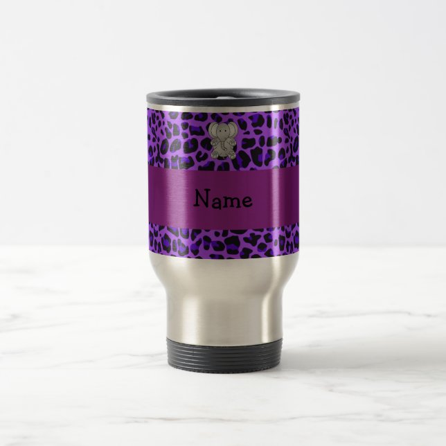 Taza De Viaje Estampado leopardo conocido personalizado de la (Centro)