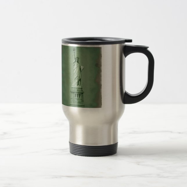 Taza De Viaje Estatua de la Libertad con efecto fotográfico daña (Derecha)