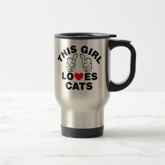Taza De Viaje Este chica ama gatos