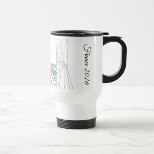 Taza De Viaje Estética de la silueta de la ventana moderna de Pa