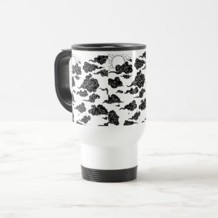 Taza De Viaje Estética de patrón de nubes japonés