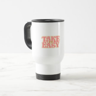 Taza de viaje estética retro ondulada y linda