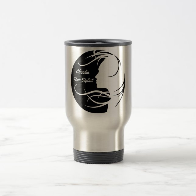 Taza De Viaje Estilista de pelo personalizado (Centro)