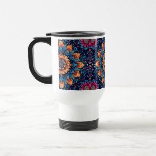 Taza De Viaje Estilo de arte digital de flor de mandala-23907.