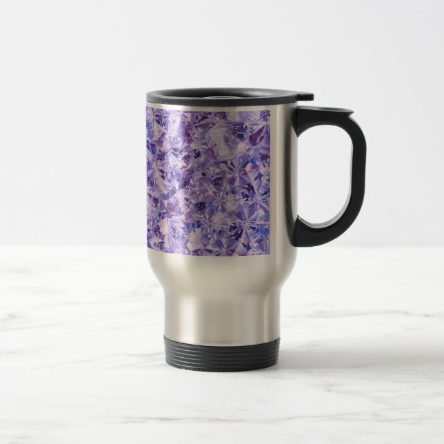 Taza De Viaje Estilo púrpura de los cristales del diamante del (Derecha)