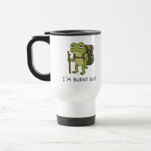 Taza De Viaje Estoy Agotado Diseño de Rana Divertida para Sender