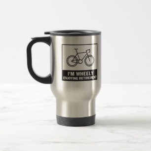 Taza De Viaje Estoy disfrutando del retiro en bicicleta divertid