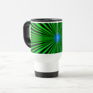 Taza De Viaje Estrella azul en luz verde