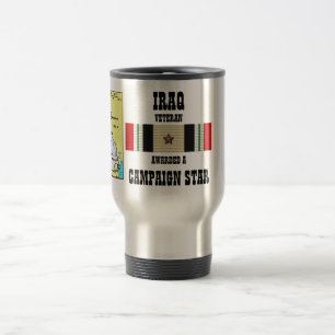 TAZA DE VIAJE ESTRELLA DE CAMPAÑA IRAQ VETERAN
