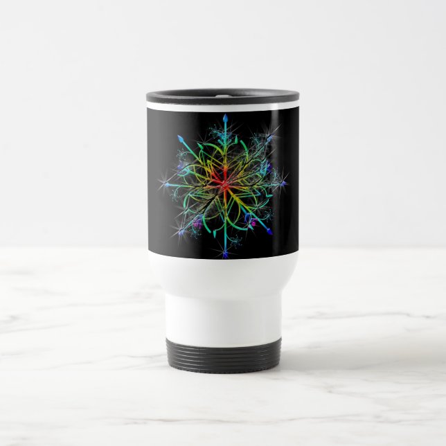 Taza De Viaje Estrella de color retro (Centro)
