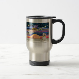 Taza De Viaje Estrella de Navidad - Cocker Spaniel (beige)