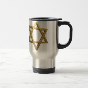 Taza De Viaje estrella de oro chanukkah de david