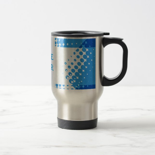 Taza De Viaje Estrella de semitono azul vintage (Derecha)
