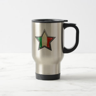 Taza De Viaje Estrella italiana de la bandera