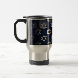 Taza De Viaje Estrella múltiple Happy Hanukkah de SlipperyJoe de