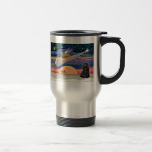 Taza De Viaje Estrella navidad - Cocker Spaniel (negro)