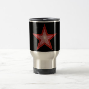 Taza De Viaje Estrella roja de viaje negro
