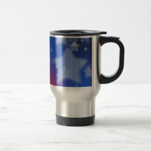 Taza De Viaje Estrellas rojas blancas y azules alfombra de alumi