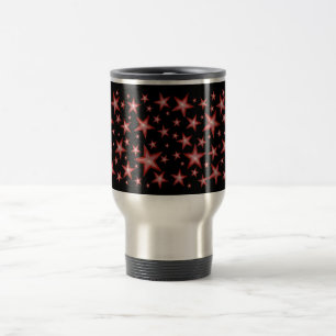 Taza De Viaje Estrellas rojas viaje/mugre de viaje negro