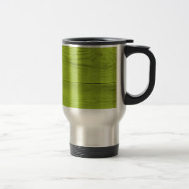 Taza De Viaje Estructura de madera verde brillante como textura 