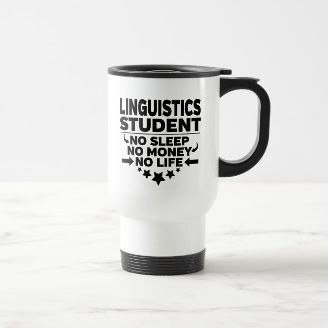 Taza De Viaje Estudiantes Lingüísticos Sin Dormir Sin Dinero Sin (Derecha)