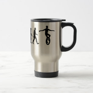 Taza De Viaje Evolución humana: Montaña Unicycling (municipal)