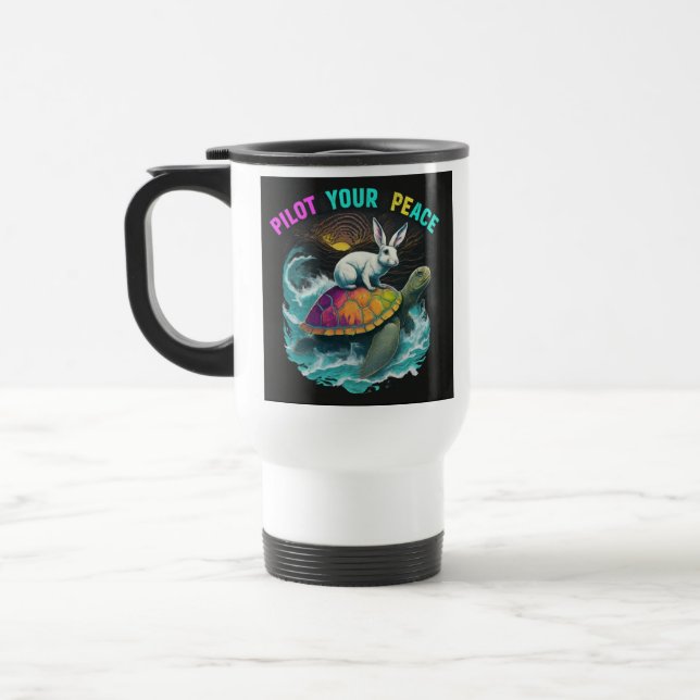 Taza De Viaje "Experimenta tu paz" Café de viajes Mug (Izquierda)