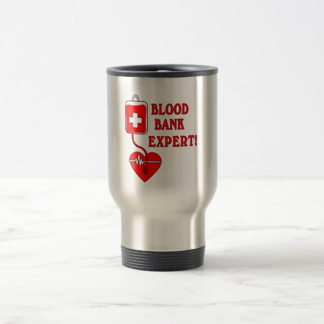 TAZA DE VIAJE EXPERTO DEL BANCO DE SANGRE (Centro)