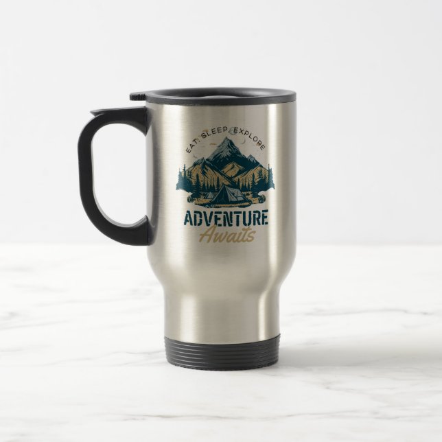 Taza De Viaje Explorar y aventurar el blog de viajes (Izquierda)