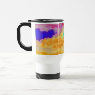 Taza De Viaje Extracto colorido de la acuarela