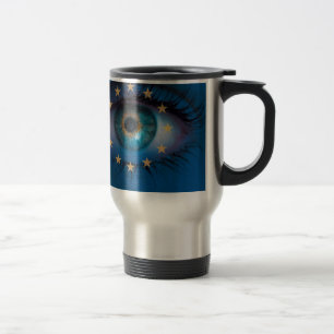 Taza De Viaje Eye echa un vistazo al concepto de fondo de la ban