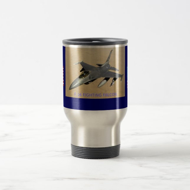 Taza De Viaje F-16 Lucha contra el Falcon Mug (Centro)