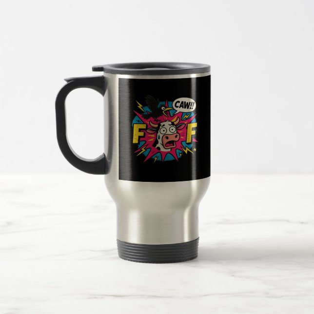 Taza De Viaje F-Caw-F Aesthetic Unique (Izquierda)