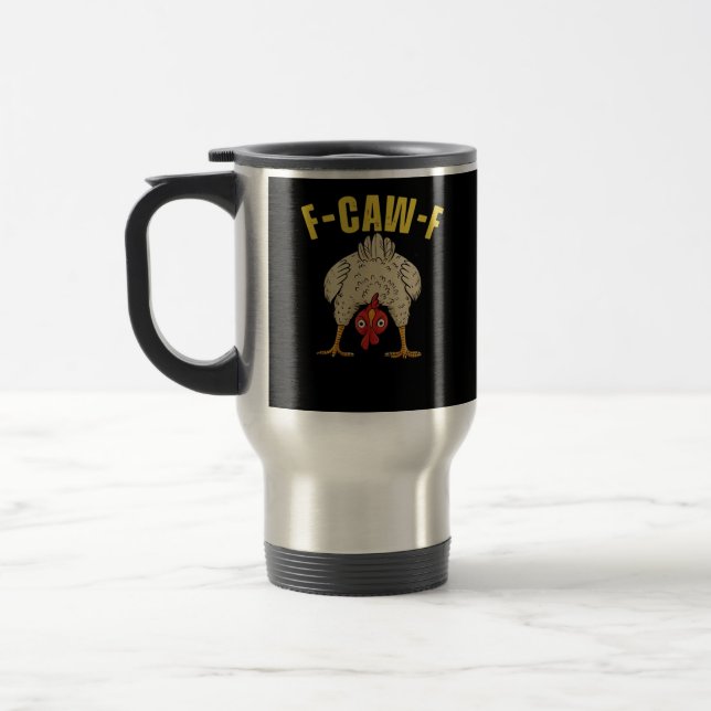 Taza De Viaje F-Caw-F-Chicken Essential Art Graphic (Izquierda)