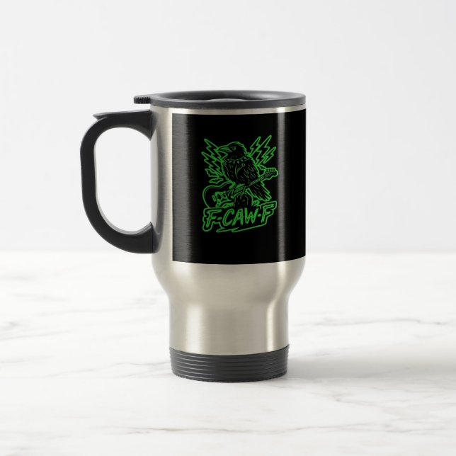 Taza De Viaje F-Caw-F Pollo Clásico Minimalista Limpio (Izquierda)