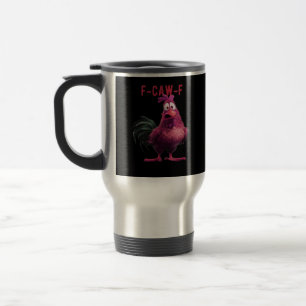 Taza De Viaje F-Caw-F-Pollo Estético Esencial Único