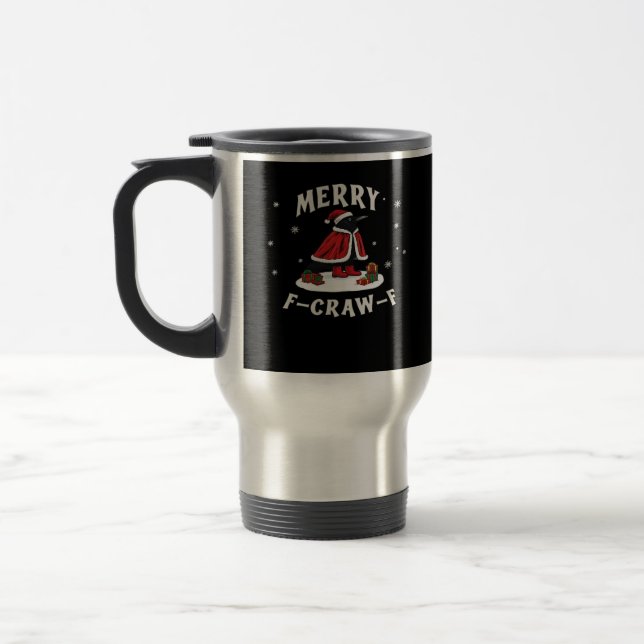 Taza De Viaje F-Craw-F Crow Christmas F-Caw-F Raven Christmas Cl (Izquierda)